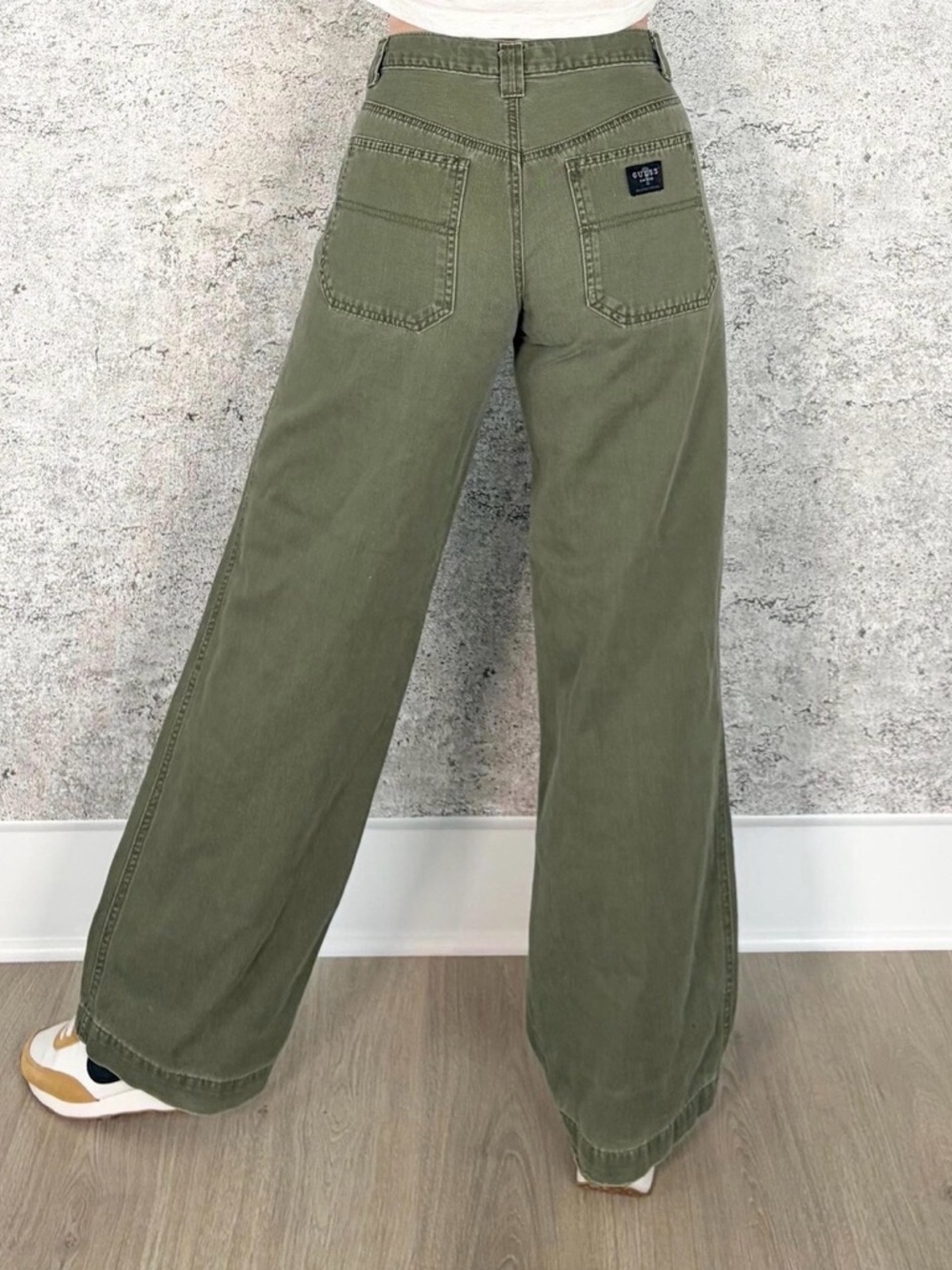 Vintage Guess Olive Green Chino Baggy Utility Pants